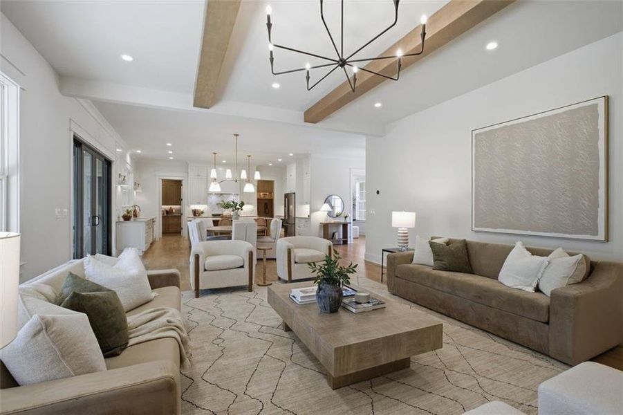 Furnished interior view inside a new home in , Marietta (Image 43).