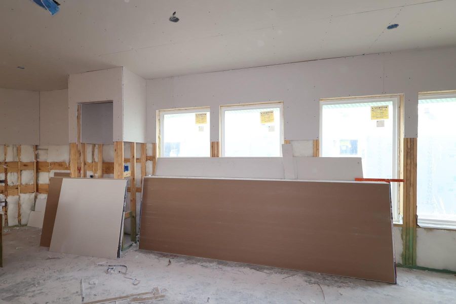 In-progress construction of a new home in The Grand Prairie 40’, Hockley, TX (Image 30).