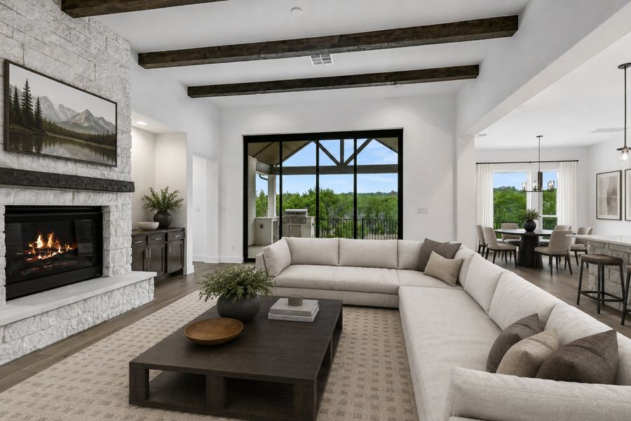 Furnished interior view inside a new home in Clearwater Ranch, Liberty Hill (Image 7).