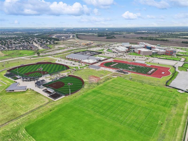 Birds eye view of property