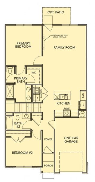 2D floor plan layout for the Sequoia by Kerley Family Homes in Silver Leaf, Dawsonville, GA (Image 3).