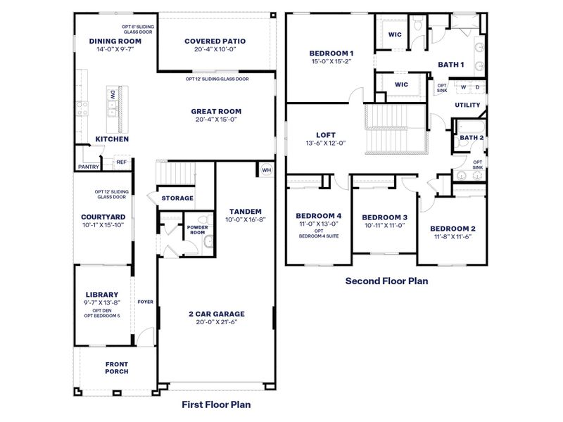 2D floor plan layout for the Crow by D.R. Horton in Apache Farms, Buckeye, AZ (Image 5).
