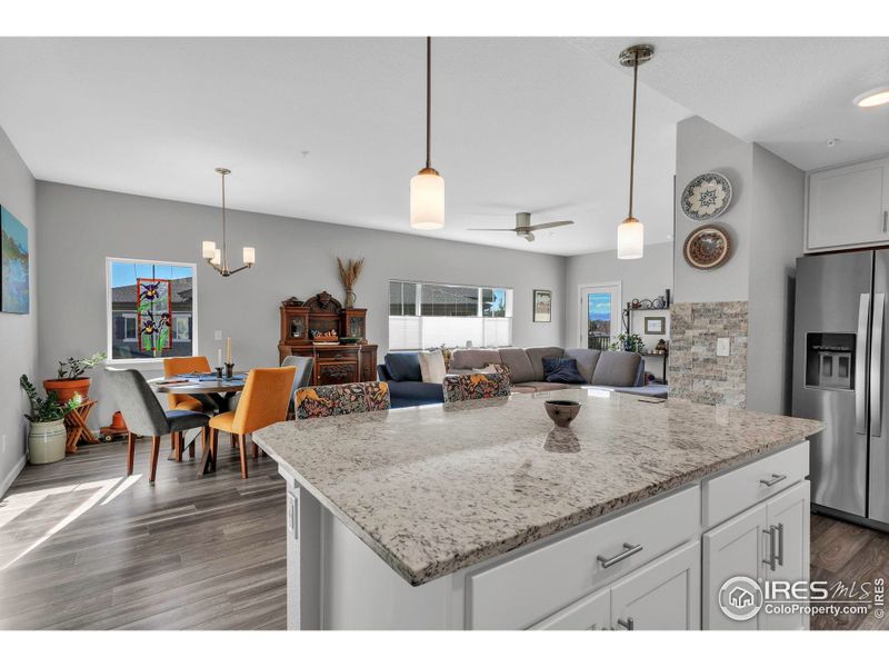 Kitchen to Dining and Living Kitchen to Dining and Living