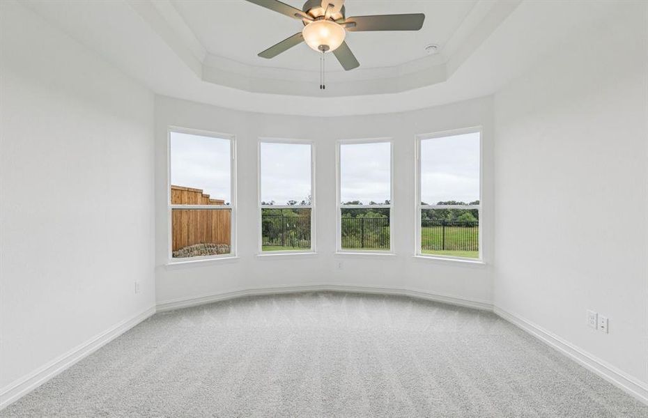 Owner's suite featuring a Picturesque Bay Window  *Real home pictured