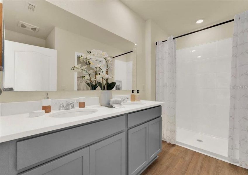 Furnished interior view inside a new home in Windrose, Apopka (Image 4). Furnished interior view inside a new home in Windrose, Apopka (Image 4).