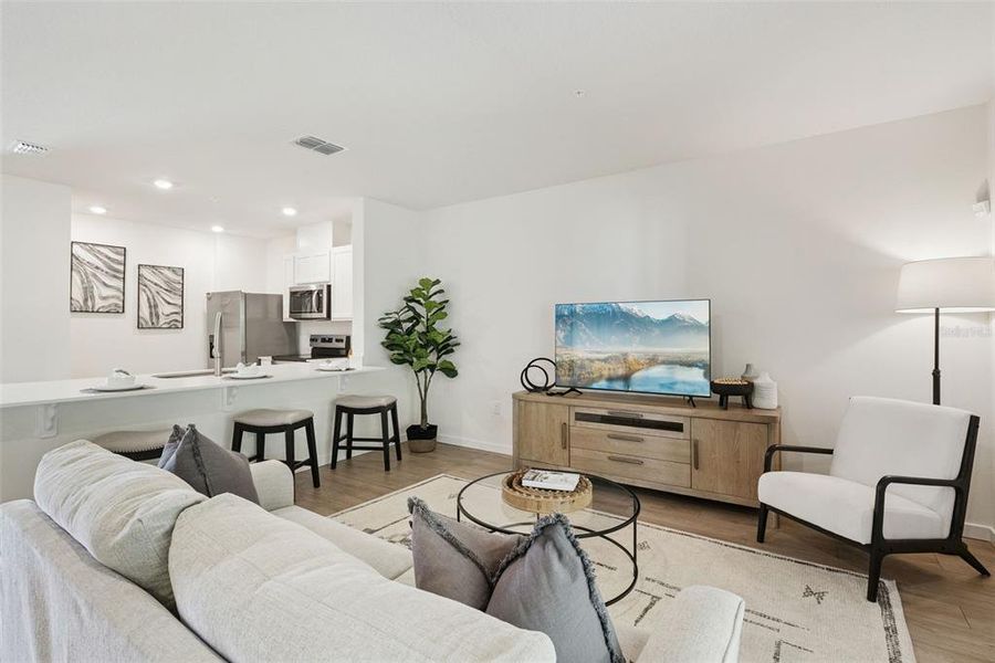 Furnished interior view inside a new home in Oak Pointe, Apopka (Image 28). Furnished interior view inside a new home in Oak Pointe, Apopka (Image 28).