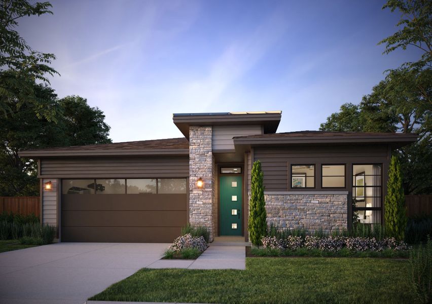Representative exterior photo of a completed home built from the 2 by Trumark Homes in RainDance, Windsor, CO (Image 18).