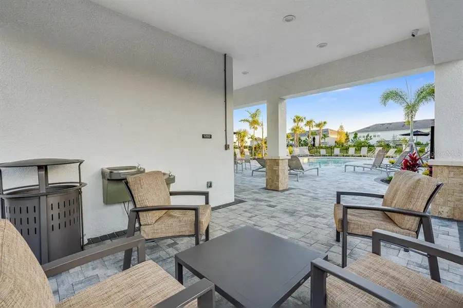 Exterior details and patio area of a home in Skye Ranch Community Group Page, Sarasota (Image 3).