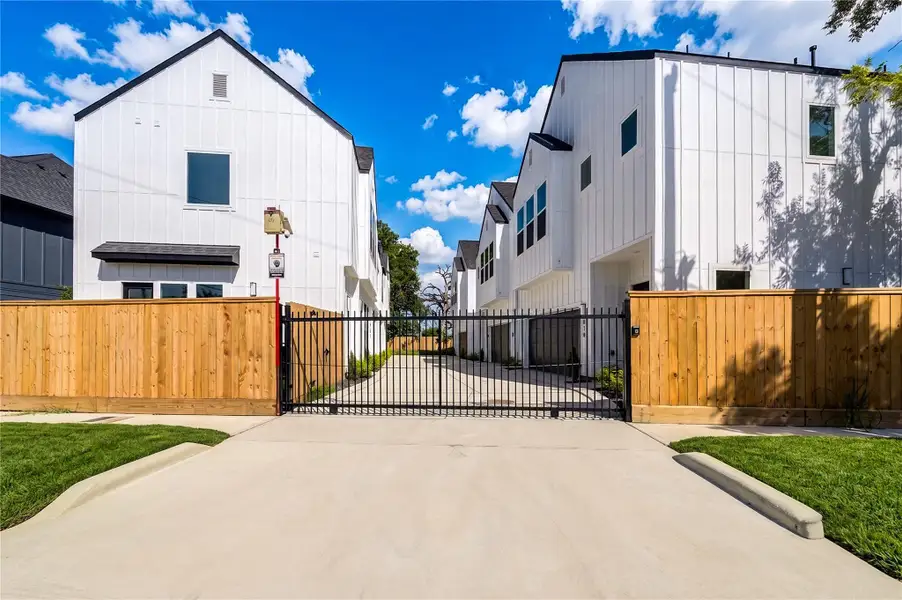 Exterior details and patio area of a home in , Houston (Image 3).