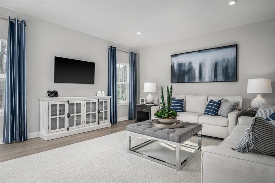 Representative furnished interior of a home built from the Palladio Ranch by Ryan Homes in Berkeley, Spartanburg (Image 8).