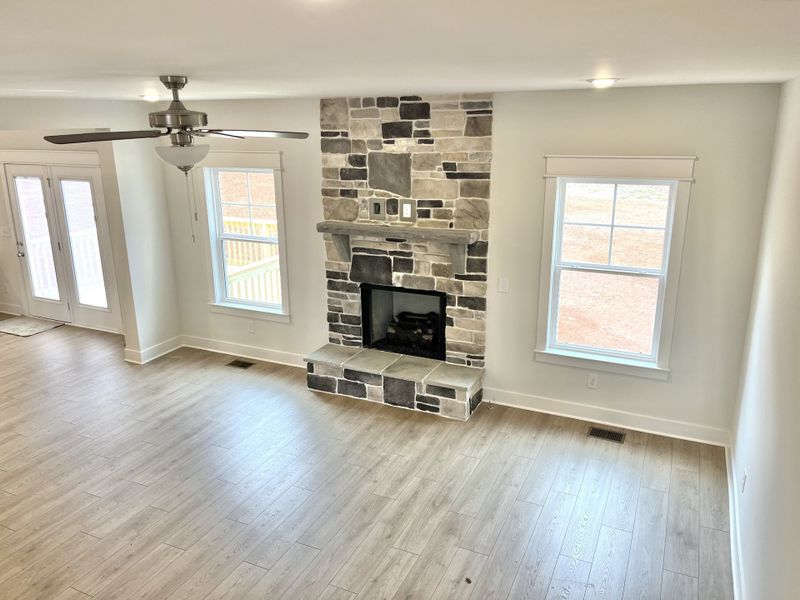 Cozy on up to this gas fireplace Cozy on up to this gas fireplace