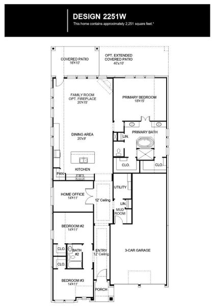 2D floor plan layout of this home in Escondido, Magnolia, TX (Image 2).
