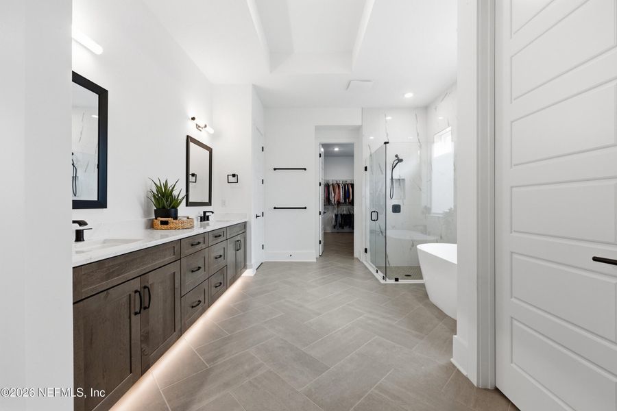 Furnished interior view inside a new home in Seven Pines 70' Rear Entry, Jacksonville (Image 51).