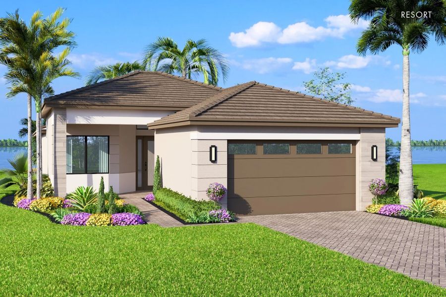 Representative exterior photo of a completed home built from the Tribeca II by GL Homes in Valencia Vista at Riverland, Port St. Lucie, FL (Image 2). Representative exterior photo of a completed home built from the Tribeca II by GL Homes in Valencia Vista at Riverland, Port St. Lucie, FL (Image 2).