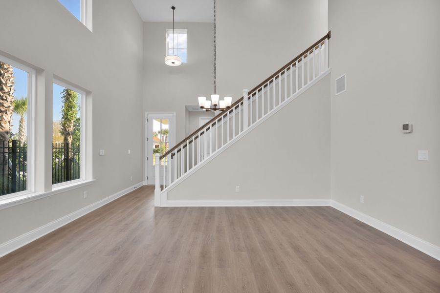 Representative unfurnished interior of a home built from the Palmetto by Riverside Homes in Mariposa at EverRange, Jacksonville (Image 21).