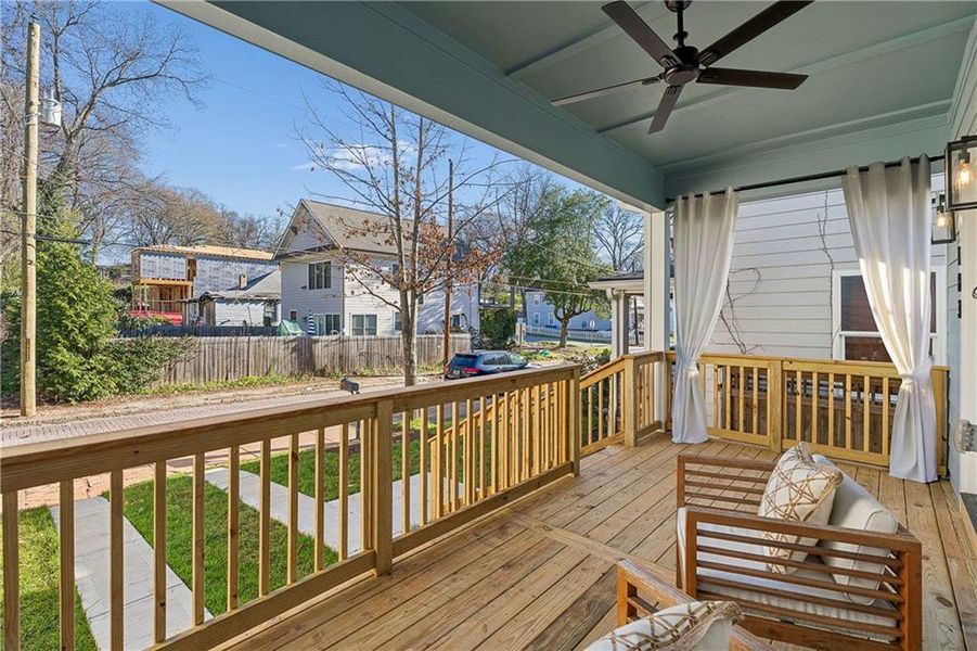 Exterior details and patio area of a home in , Atlanta (Image 29).