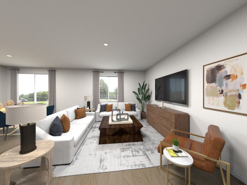 Furnished interior view inside a new home in Hillside Groves, Howey-in-the-Hills (Image 5).