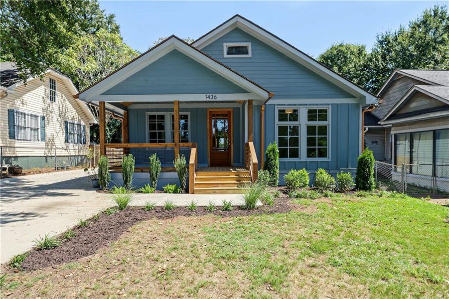 Front exterior of a new home in , Atlanta, GA, highlighting curb appeal (Image 1). Front exterior of a new home in , Atlanta, GA, highlighting curb appeal (Image 1).