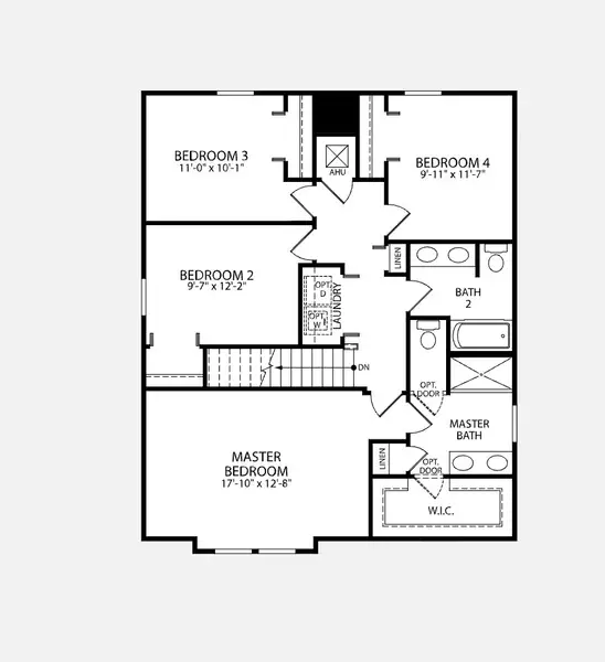 2D floor plan layout of this home in Lake Deer Estates, Poinciana, FL (Image 4).