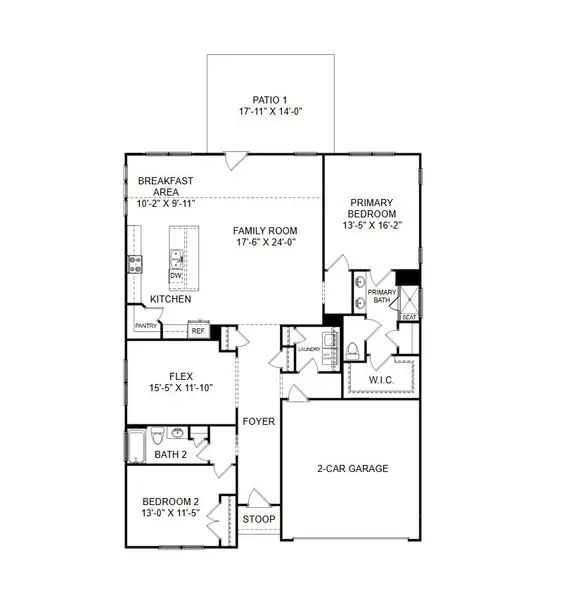 2D floor plan layout of this home in Trestle Ridge at Brunswick Forest, Leland, NC (Image 1). 2D floor plan layout of this home in Trestle Ridge at Brunswick Forest, Leland, NC (Image 1).