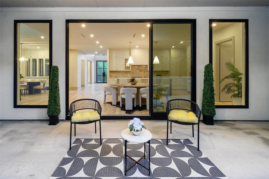 Exterior details and patio area of a home in , Dallas (Image 3). Exterior details and patio area of a home in , Dallas (Image 3).