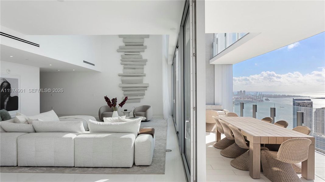 Furnished interior view inside a new home in , Miami (Image 5).