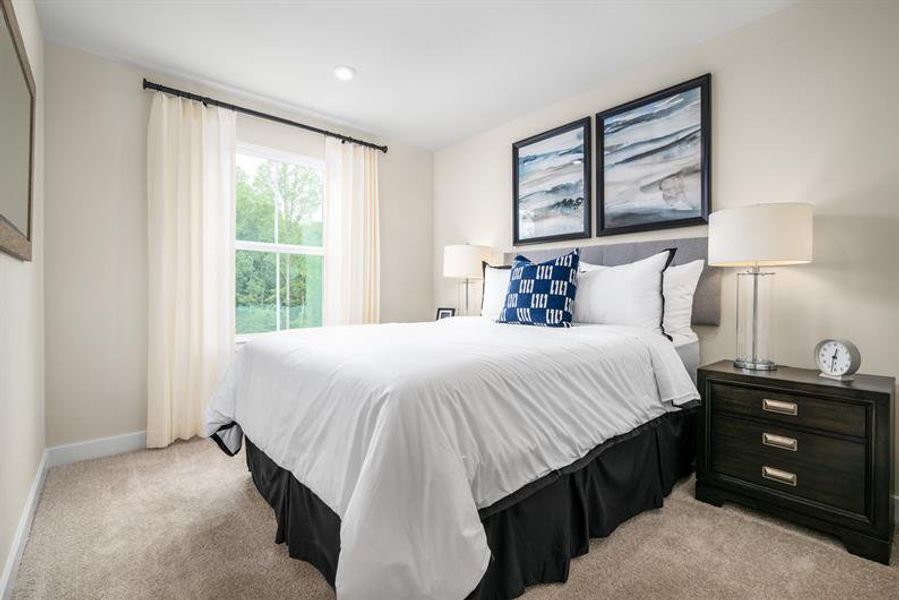 Representative furnished interior of a home built from the Schuman by Ryan Homes in Stowe Branch Townhomes, Charlotte (Image 20).