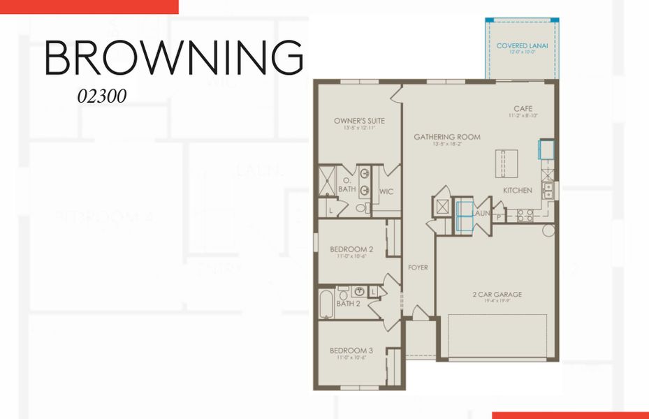 2D floor plan layout of this home in Caloosa Cove, Labelle, FL (Image 5).