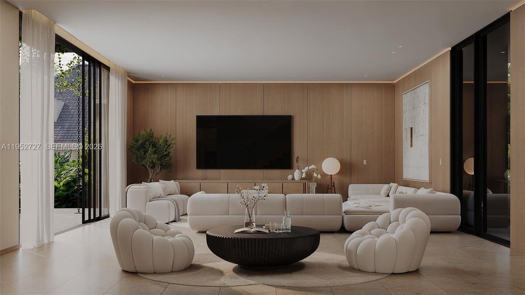 Furnished interior view inside a new home in , Miami Beach (Image 3).