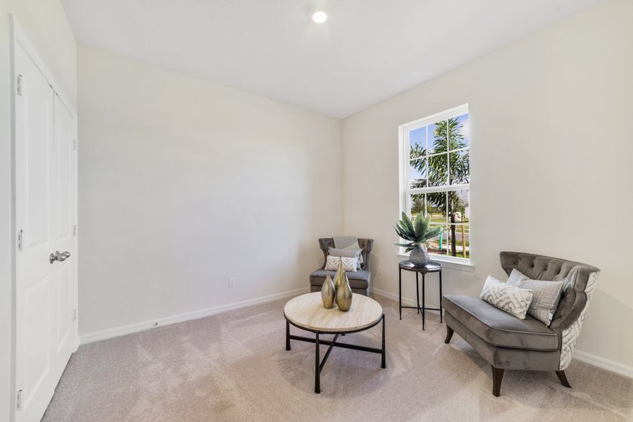 Representative furnished interior of a home built from the Cambridge by Beazer Homes in Estates at Lake Jesup, Sanford (Image 9). Representative furnished interior of a home built from the Cambridge by Beazer Homes in Estates at Lake Jesup, Sanford (Image 9).