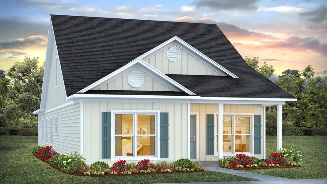 Representative exterior photo of a completed home built from the Cary by D.R. Horton in Owl's Head East, Freeport, FL (Image 1). Representative exterior photo of a completed home built from the Cary by D.R. Horton in Owl's Head East, Freeport, FL (Image 1).