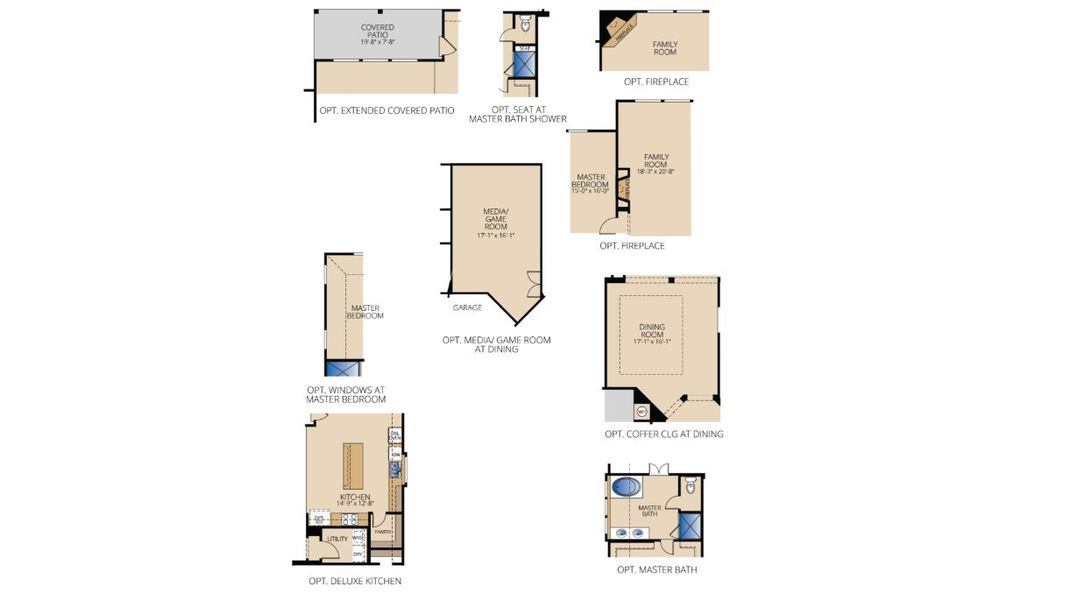 2D floor plan layout for the Fairview I by Pacesetter Homes in Leonard Trails, Anna, TX (Image 19). 2D floor plan layout for the Fairview I by Pacesetter Homes in Leonard Trails, Anna, TX (Image 19).