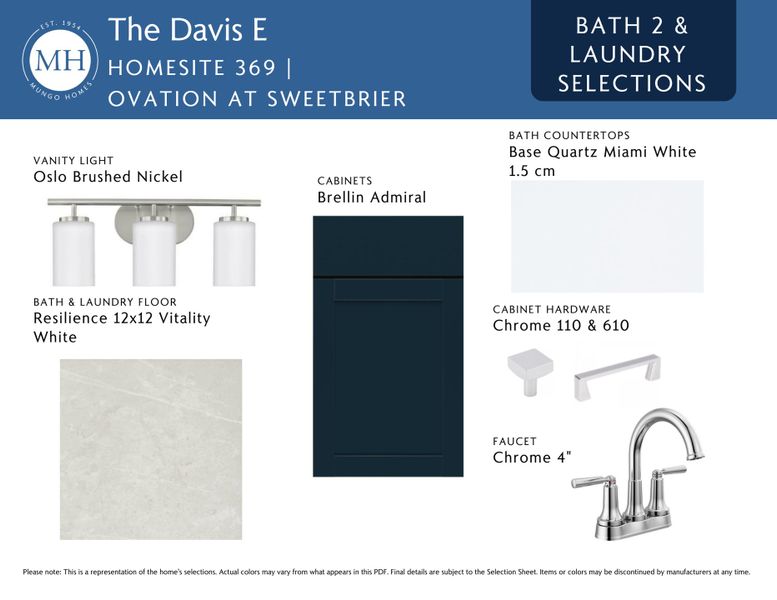 Sample of building materials used in homes in Ovation at Sweetbrier, Durham (Image 8).