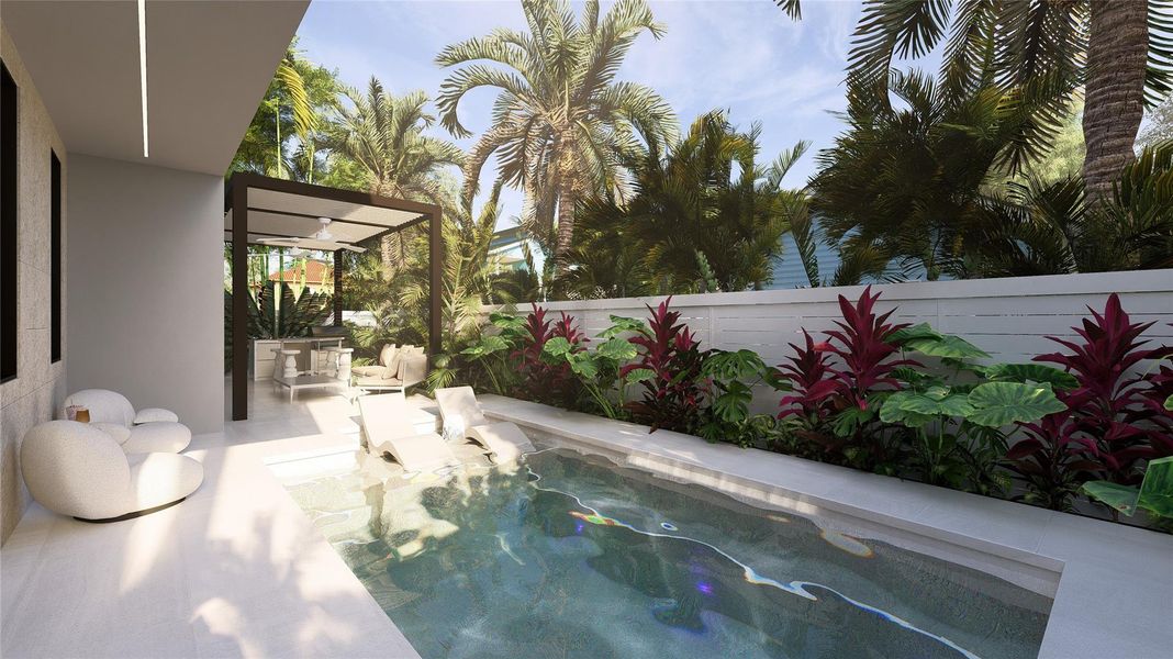 Exterior details and patio area of a home in , Fort Lauderdale (Image 3). Exterior details and patio area of a home in , Fort Lauderdale (Image 3).