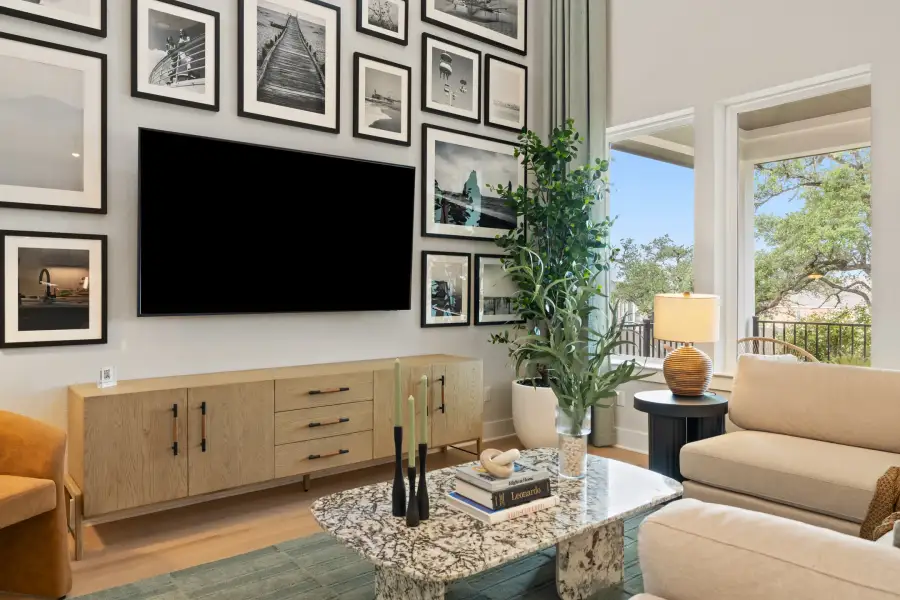 Furnished interior view inside a new home in Turner's Crossing, Buda (Image 27).