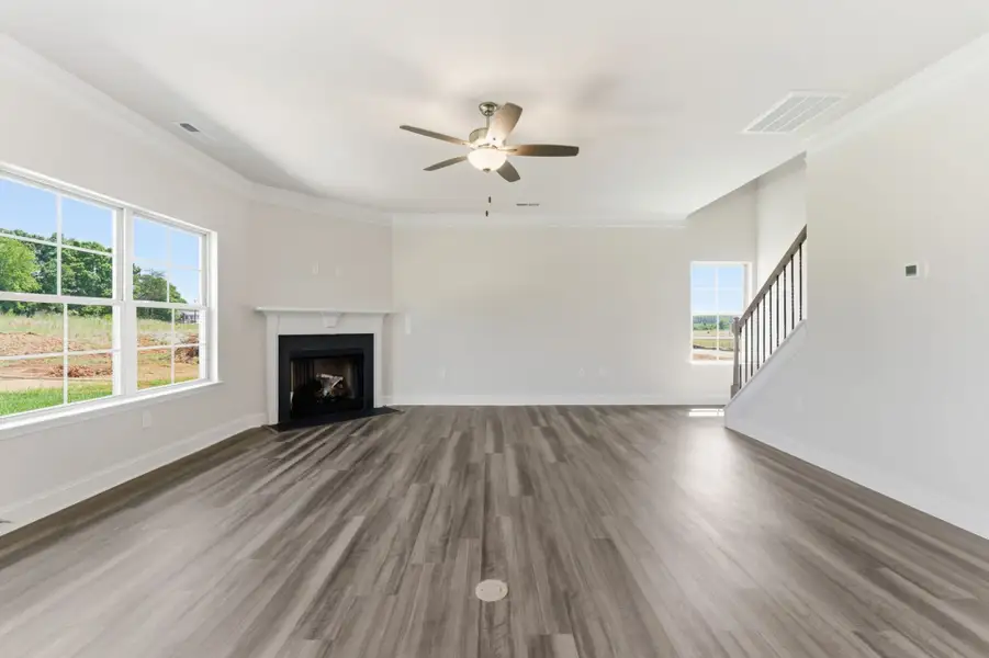 Representative unfurnished interior of a home built from the Fairfield by Keystone Homes NC in Sullivans Reserve, Walkertown (Image 80). Representative unfurnished interior of a home built from the Fairfield by Keystone Homes NC in Sullivans Reserve, Walkertown (Image 80).