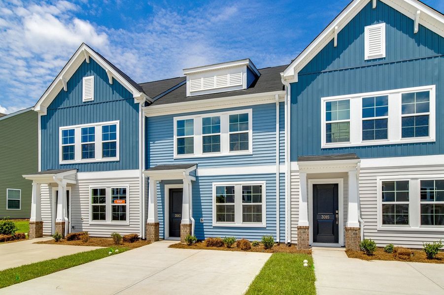 Front exterior of a new home in Astoria, Columbia, SC, highlighting curb appeal (Image 19). Front exterior of a new home in Astoria, Columbia, SC, highlighting curb appeal (Image 19).
