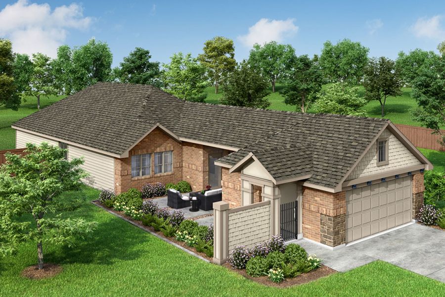 Representative exterior photo of a completed home built from the Harwood by Pacesetter Homes in Leonard Trails, Anna, TX (Image 22). Representative exterior photo of a completed home built from the Harwood by Pacesetter Homes in Leonard Trails, Anna, TX (Image 22).