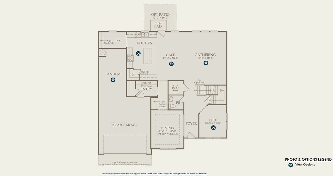2D floor plan layout for the Riverton by Pulte Homes in Riversprings, Dacula, GA (Image 5).