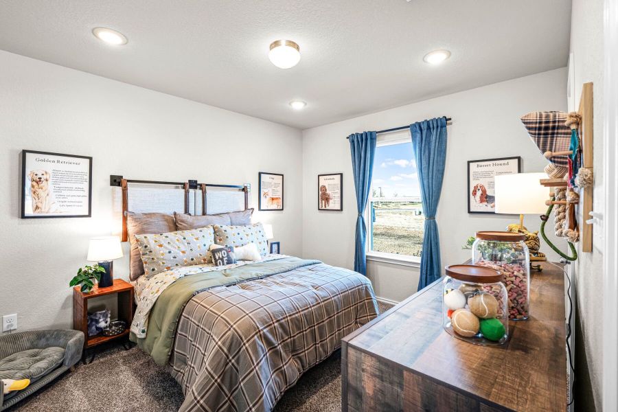 These are the secondary bedrooms of the Hawkins plan and is the model home in Carillon at 13305 Eppright Trace Blvd., Manor, TX. These are the secondary bedrooms of the Hawkins plan and is the model home in Carillon at 13305 Eppright Trace Blvd., Manor, TX.