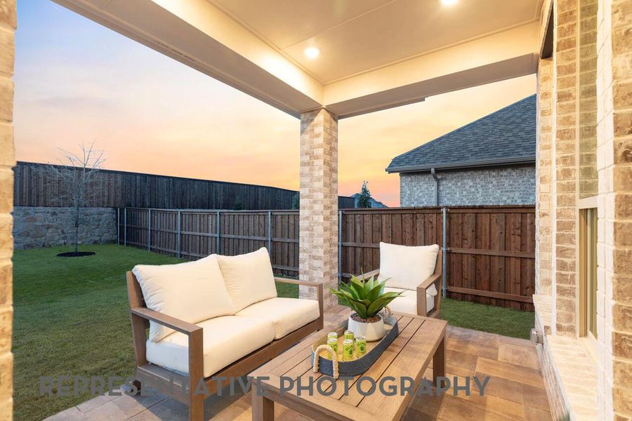 Exterior details and patio area of a home in Wolf Ranch, Georgetown (Image 3).