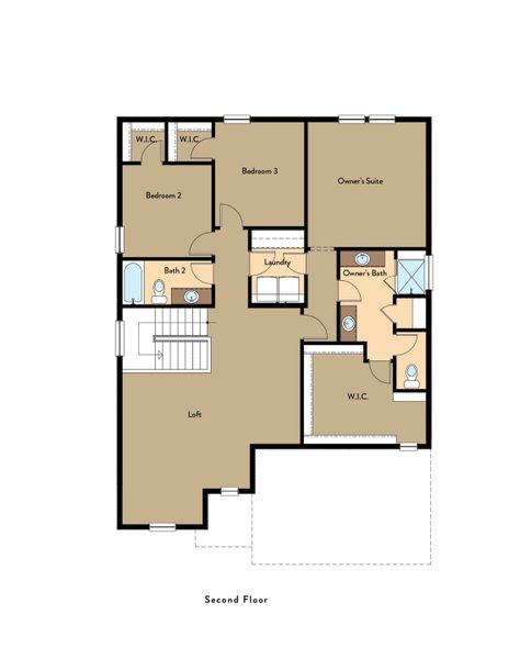 2D floor plan layout of this home in Aspen Ranch, Fountain, CO (Image 5).