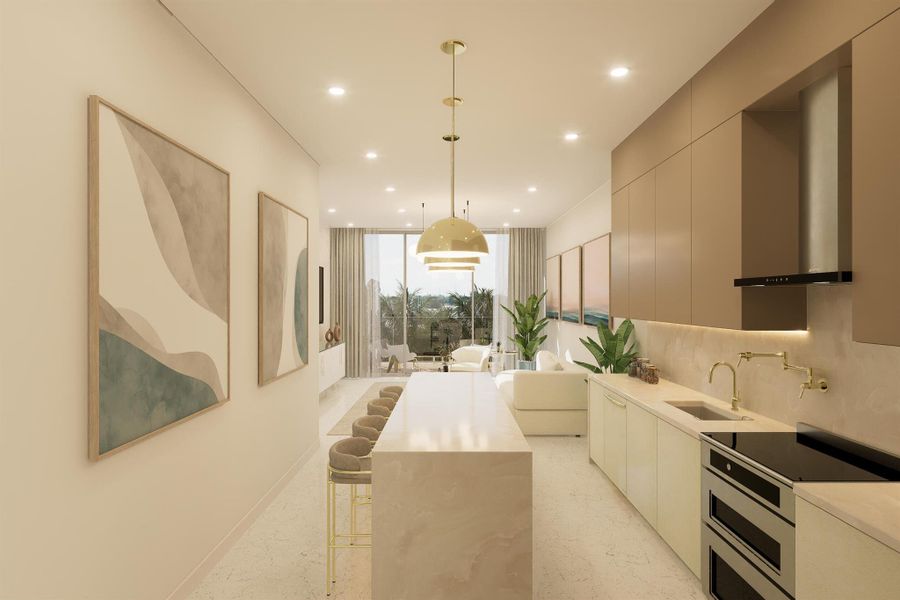 Furnished interior view inside a new home in , Delray Beach (Image 4). Furnished interior view inside a new home in , Delray Beach (Image 4).