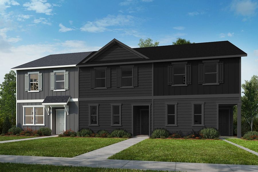 Representative exterior photo of a completed home built from the Plan 1451 by KB Home in Biltmore, Raleigh, NC (Image 7).