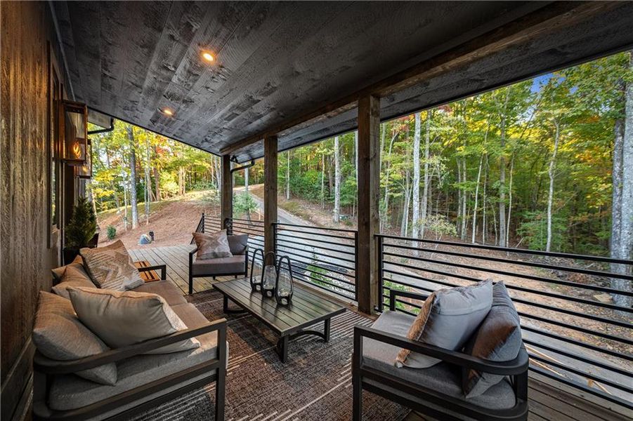 Exterior details and patio area of a home in , Blue Ridge (Image 27). Exterior details and patio area of a home in , Blue Ridge (Image 27).