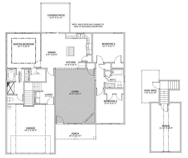 2D floor plan layout of this home in Alverson Farms, Inman, SC (Image 3). 2D floor plan layout of this home in Alverson Farms, Inman, SC (Image 3).