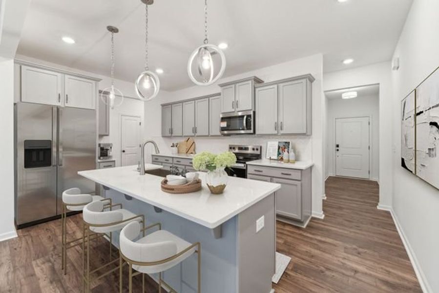 Representative furnished interior of a home built from the Advent TH by True Homes in Covington Ridge Townhomes, Thomasville (Image 3). Representative furnished interior of a home built from the Advent TH by True Homes in Covington Ridge Townhomes, Thomasville (Image 3).