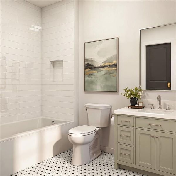 Furnished interior view inside a new home in , Alpharetta (Image 9).