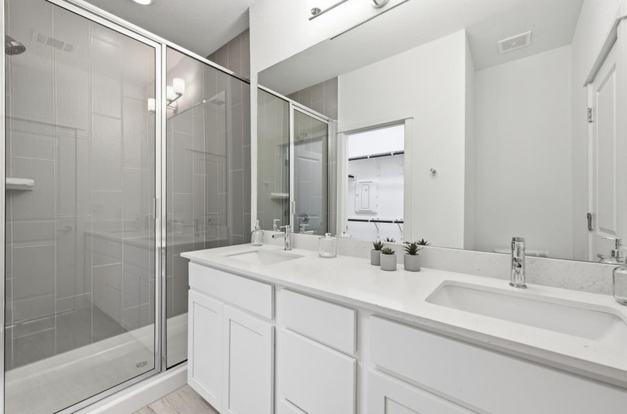 Furnished interior view inside a new home in , Buda (Image 12).