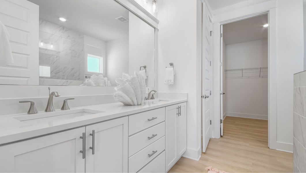 Furnished interior view inside a new home in Parkside, Santa Rosa Beach (Image 40). Furnished interior view inside a new home in Parkside, Santa Rosa Beach (Image 40).